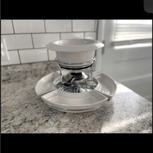 Trudeau Lazy Susan Fondue Set